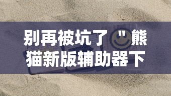 别再被坑了 ＂熊猫新版辅助器下载”掌握辅助功能必胜规则